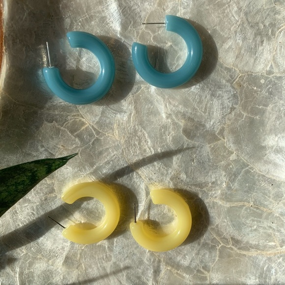 2 PACK Hoop earrings summery - Picture 1 of 1